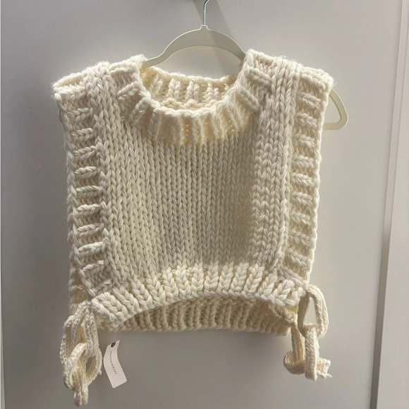 Anthropologie white Knit chain vest - Picture 3 of 7